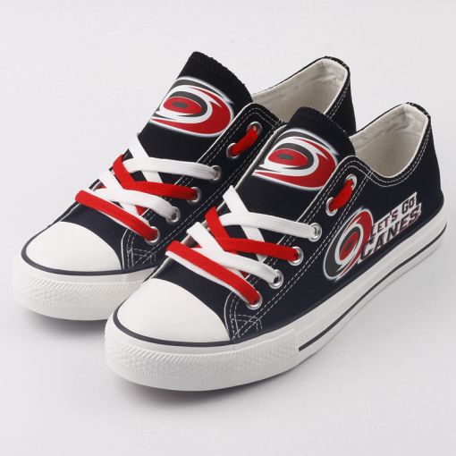 Women's and Youth Carolina Hurricanes Repeat Print Low Top Sneakers 001